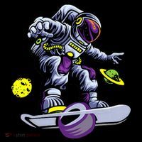 Skating astronaut on onewheel skateboard Sweatshirt thumb 3