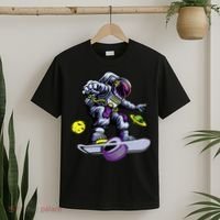 Skating astronaut on onewheel skateboard T-Shirt thumb 2