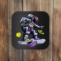 Skating astronaut on onewheel skateboard Coaster thumb 0