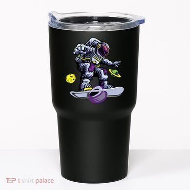 Skating astronaut on onewheel skateboard Tumbler