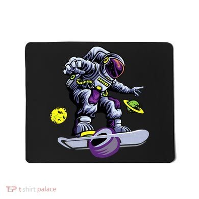 Skating astronaut on onewheel skateboard Mousepad