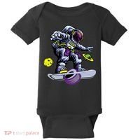 Skating astronaut on onewheel skateboard Baby Bodysuit thumb 0