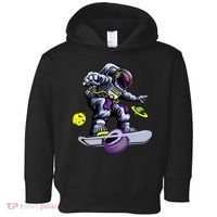 Skating astronaut on onewheel skateboard Toddler Hoodie thumb 0