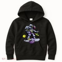 Skating astronaut on onewheel skateboard Kids Hoodie thumb 0