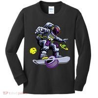 Skating astronaut on onewheel skateboard Kids Long Sleeve Shirt thumb 0