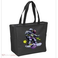 Skating astronaut on onewheel skateboard Tote Bag thumb 2