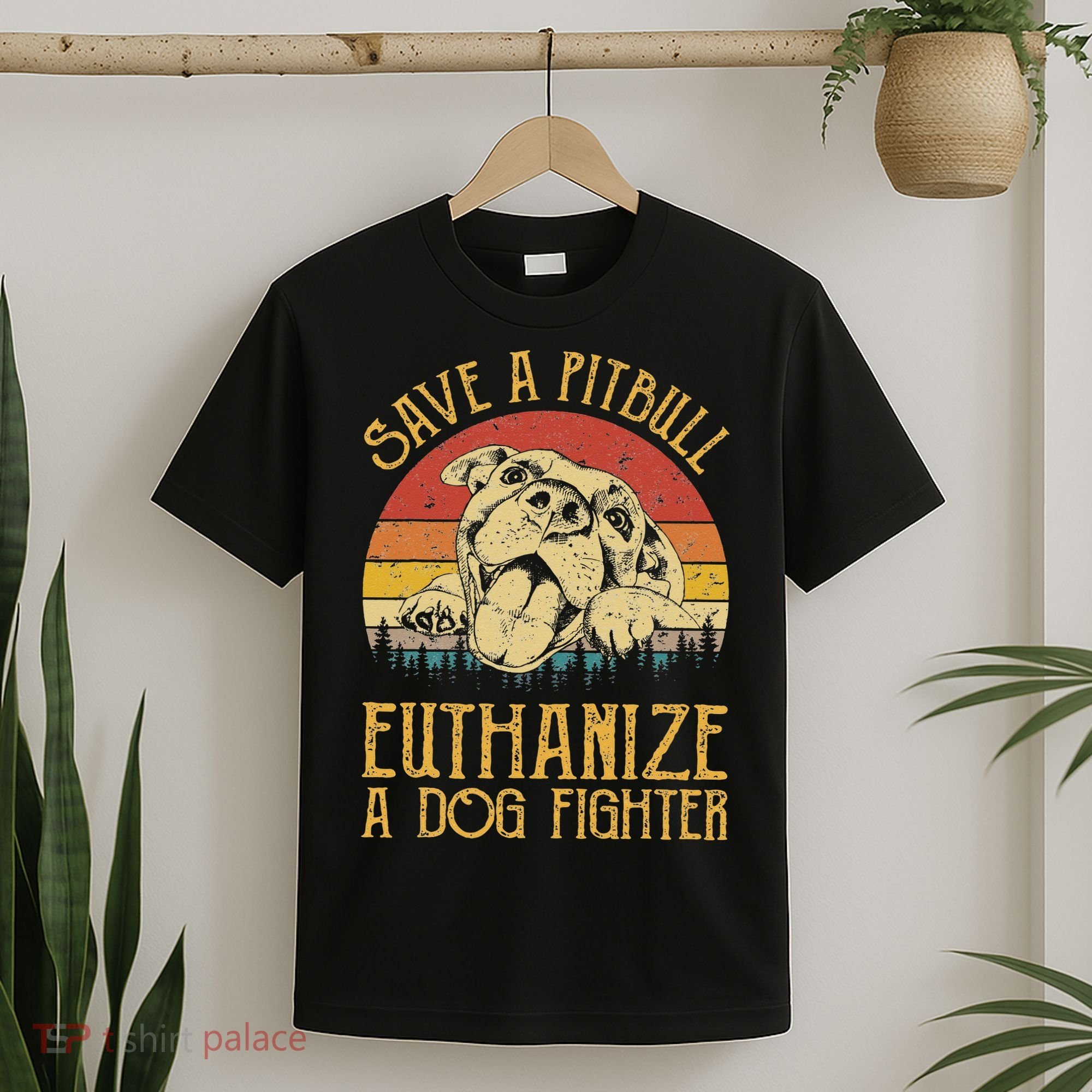 Save A Pitbull Euthanize A Dog Fighter Pitbull Lovers T-Shirt