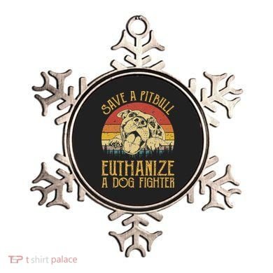 Save A Pitbull Euthanize A Dog Fighter Pitbull Lovers Ornament