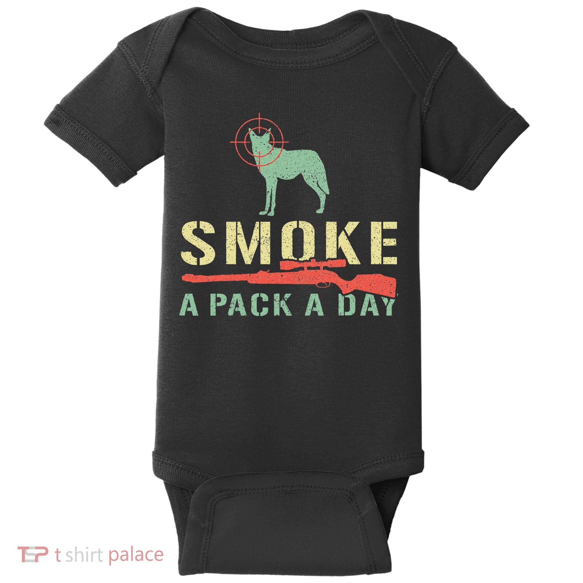 Smoke A Pack A Day Coyote Hunting Baby Bodysuit