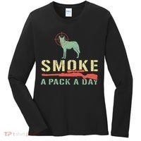 Smoke A Pack A Day Coyote Hunting Women's Long Sleeve Shirt thumb 0