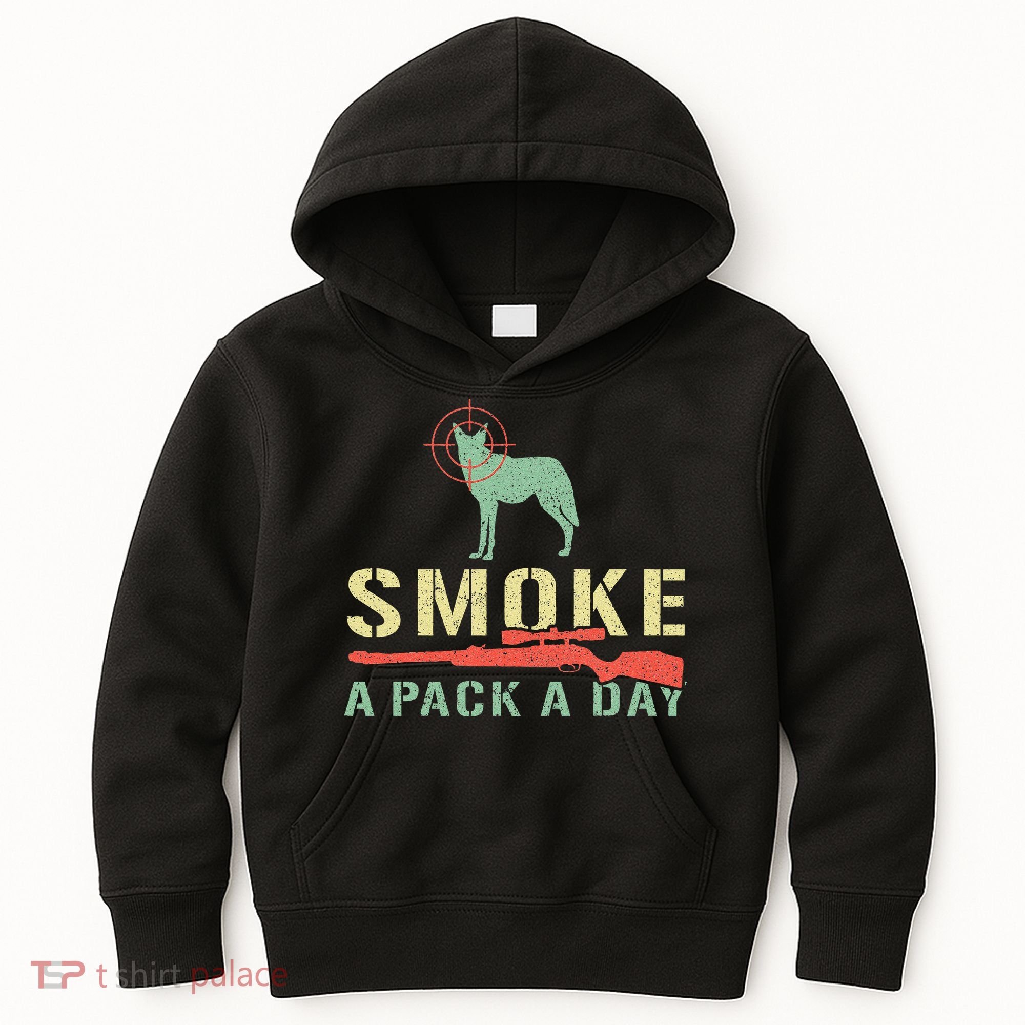 Smoke A Pack A Day Coyote Hunting Kids Hoodie