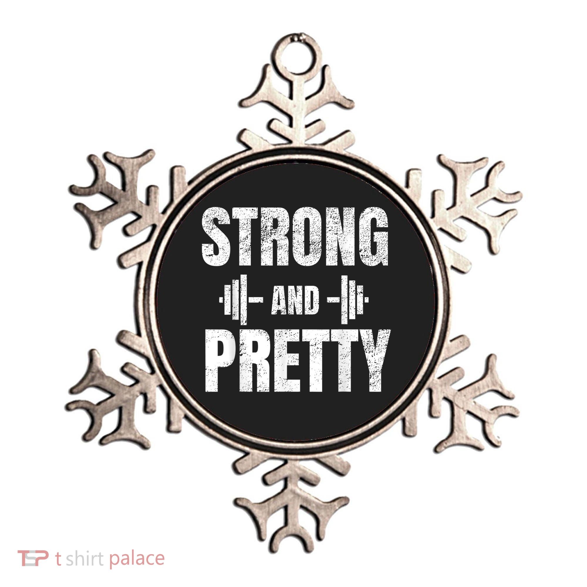 Strong And Pretty Gym Strongman Workout Fitness Ornament