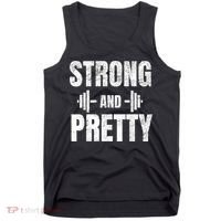Strong And Pretty Gym Strongman Workout Fitness Tank Top thumb 0
