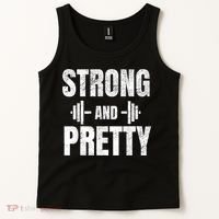 Strong And Pretty Gym Strongman Workout Fitness Tank Top thumb 2