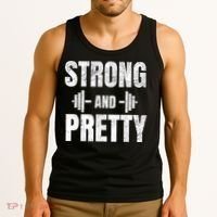 Strong And Pretty Gym Strongman Workout Fitness Tank Top thumb 3