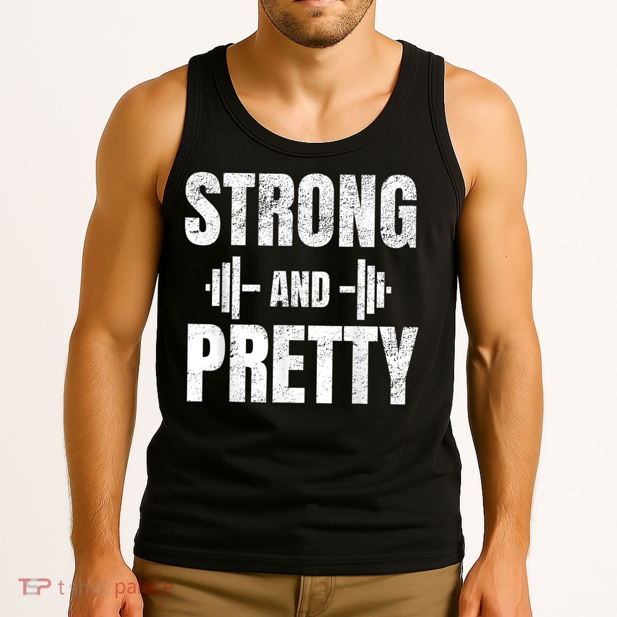 Strong And Pretty Gym Strongman Workout Fitness Tank Top