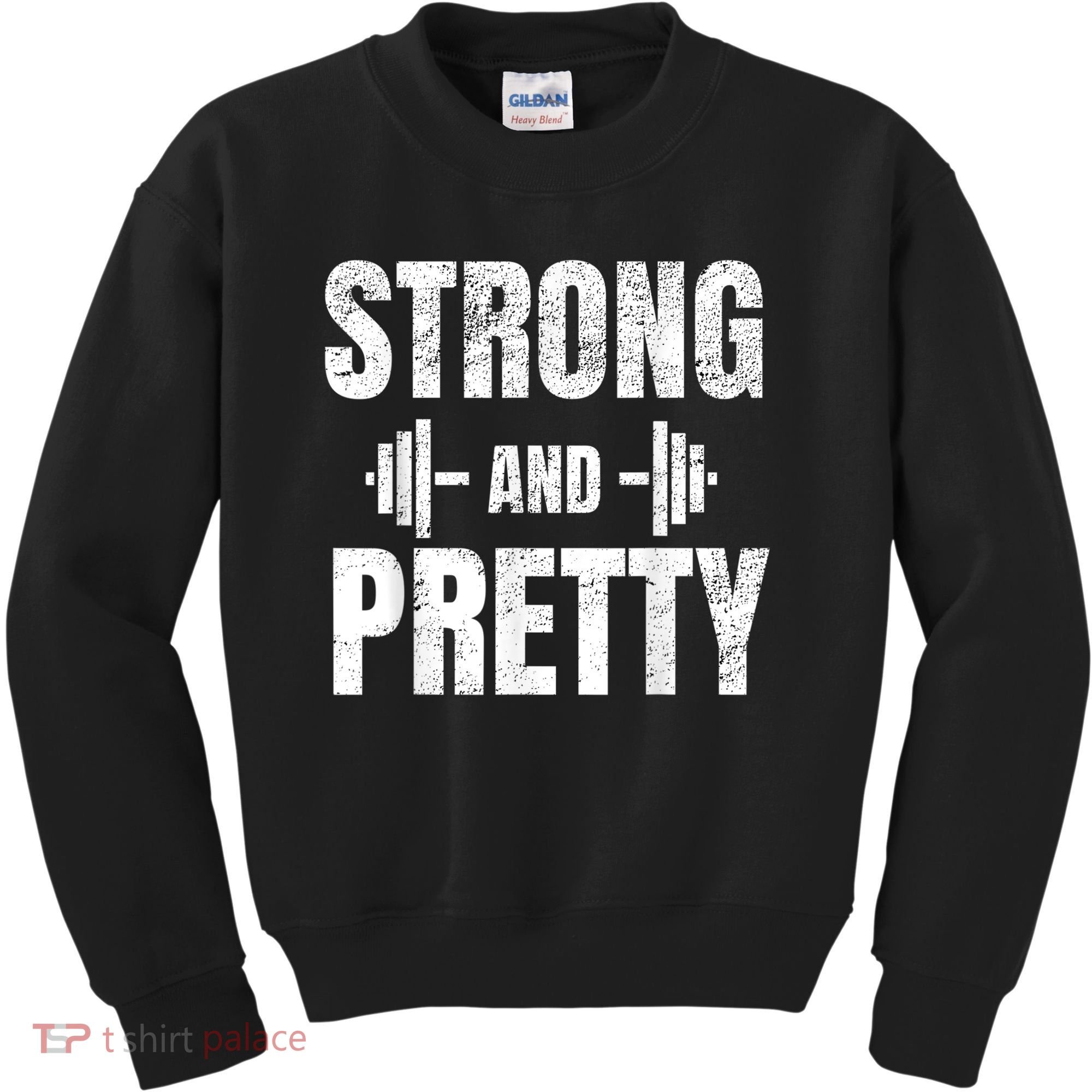 Strong And Pretty Gym Strongman Workout Fitness Kids Sweatshirt