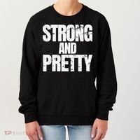 Strong And Pretty Work Out Gym Never Stop Training Cool Gift Women's Sweatshirt thumb 0
