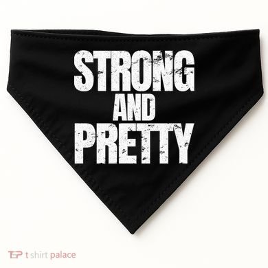 Strong And Pretty Work Out Gym Never Stop Training Cool Gift USA-Made Doggie Bandana