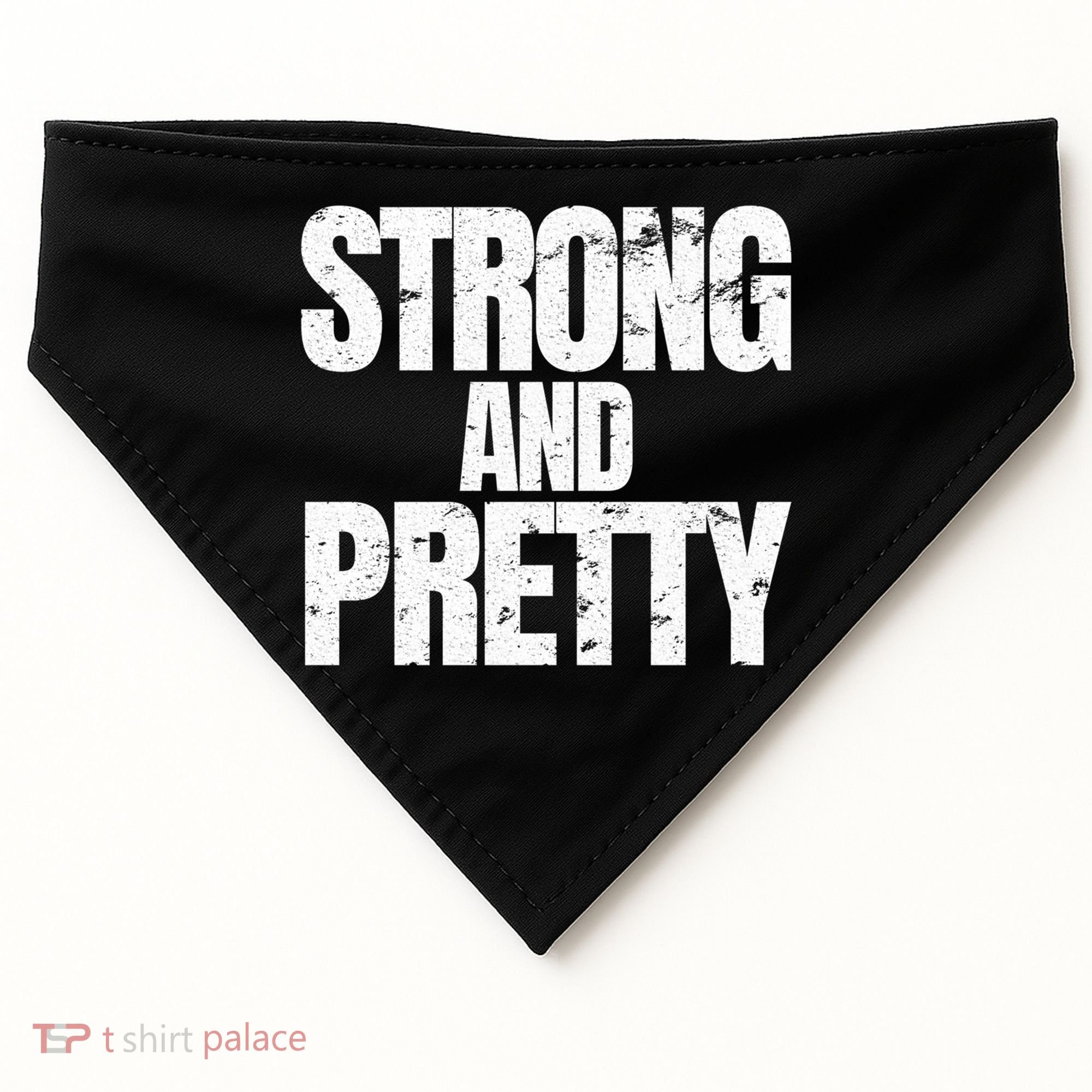 Strong And Pretty Work Out Gym Never Stop Training Cool Gift USA-Made Doggie Bandana