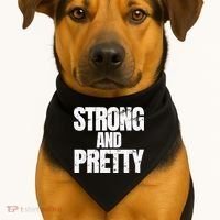 Strong And Pretty Work Out Gym Never Stop Training Cool Gift USA-Made Doggie Bandana thumb 1