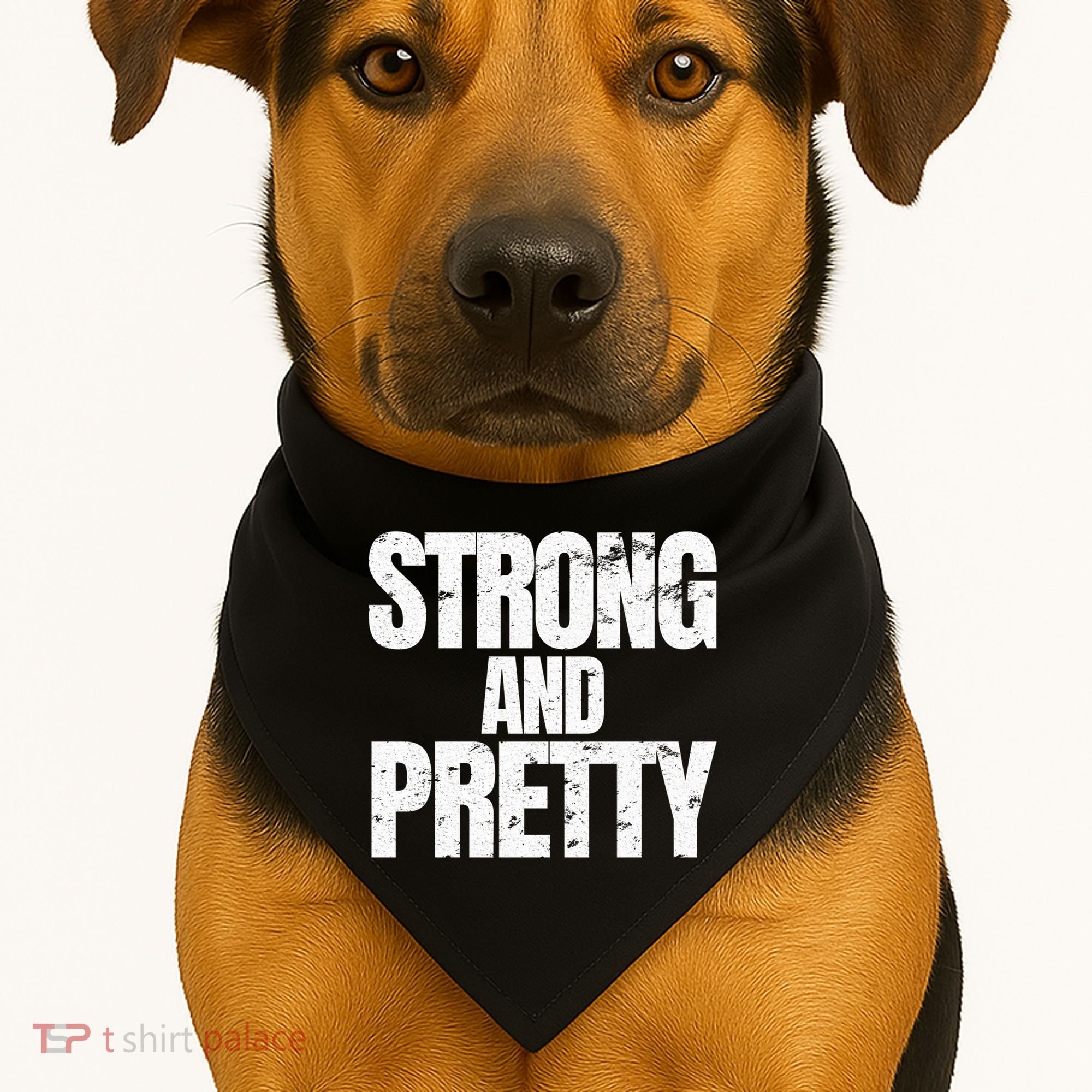 Strong And Pretty Work Out Gym Never Stop Training Cool Gift USA-Made Doggie Bandana