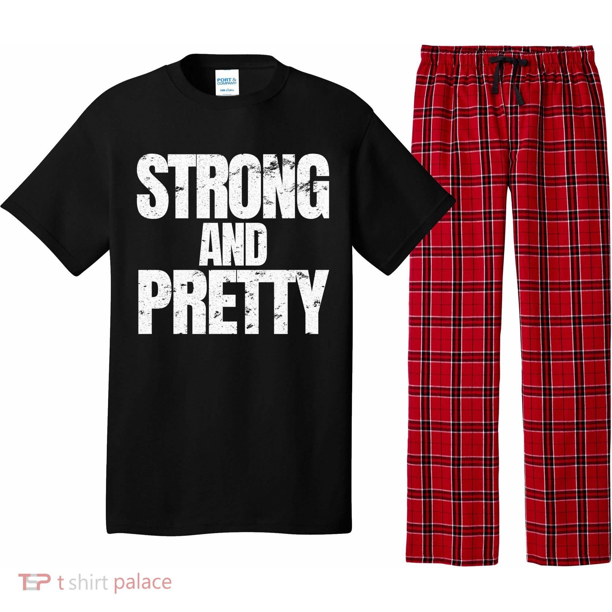 Strong And Pretty Work Out Gym Never Stop Training Cool Gift Pajama Set