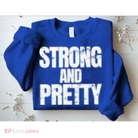 Strong And Pretty Work Out Gym Never Stop Training Cool Gift Sweatshirt thumb 2