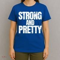 Strong And Pretty Work Out Gym Never Stop Training Cool Gift T-Shirt thumb 4