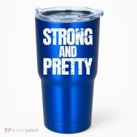 Strong And Pretty Work Out Gym Never Stop Training Cool Gift Tumbler thumb 0