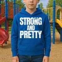 Strong And Pretty Work Out Gym Never Stop Training Cool Gift Kids Hoodie thumb 2