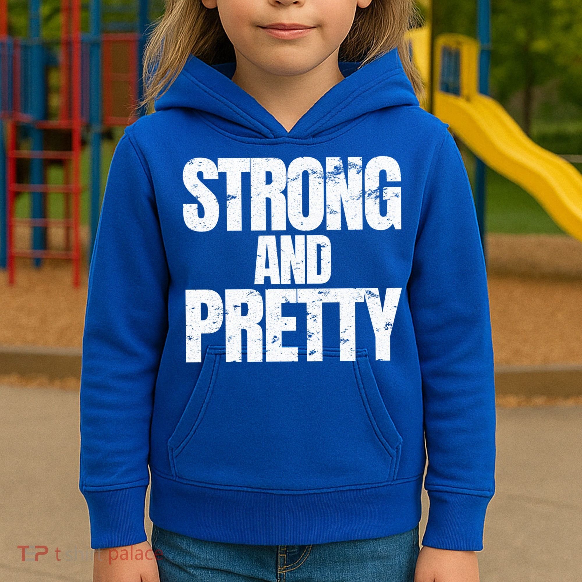 Strong And Pretty Work Out Gym Never Stop Training Cool Gift Kids Hoodie