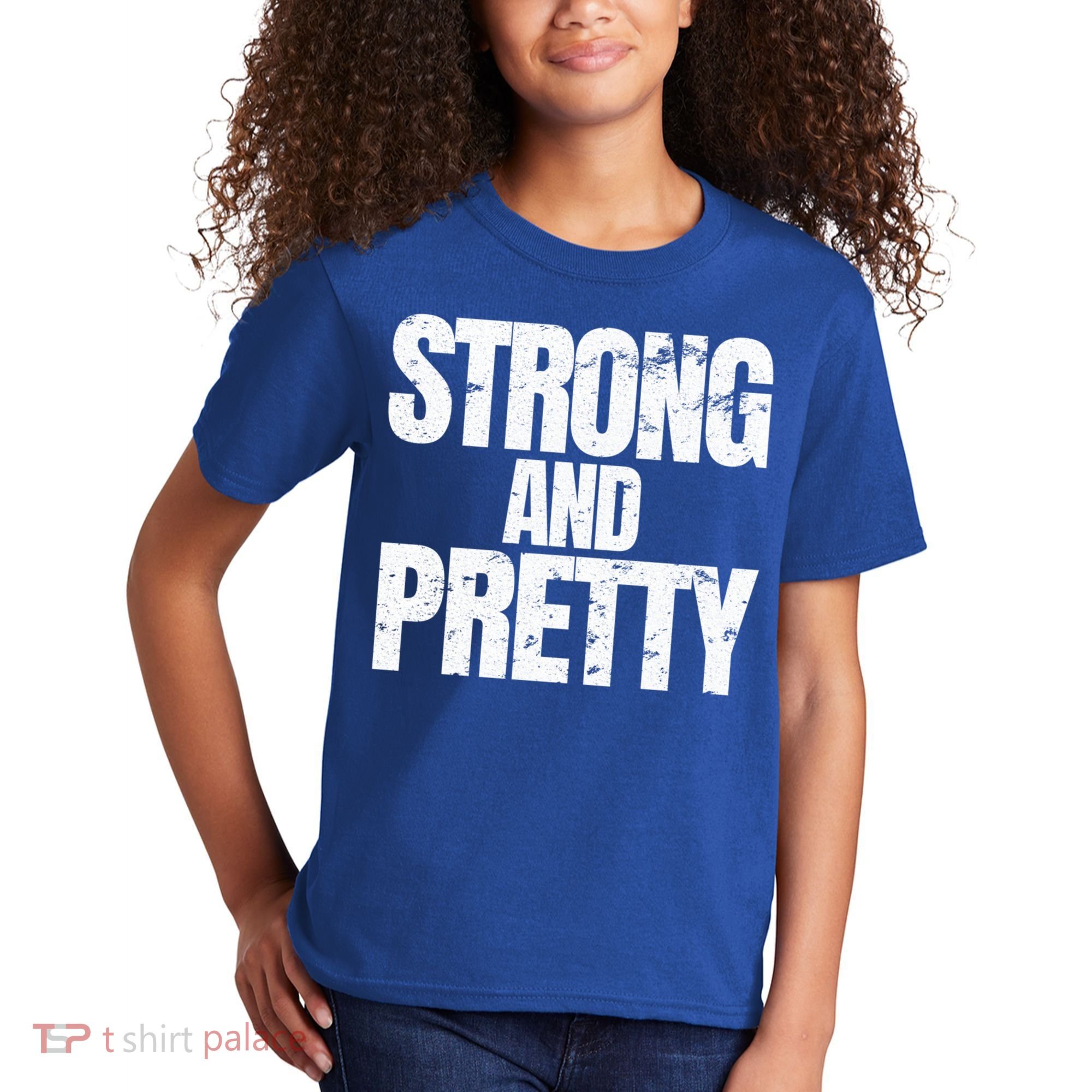 Strong And Pretty Work Out Gym Never Stop Training Cool Gift Kids T-Shirt