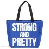 Strong And Pretty Work Out Gym Never Stop Training Cool Gift Tote Bag thumb 0