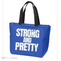 Strong And Pretty Work Out Gym Never Stop Training Cool Gift Tote Bag thumb 3