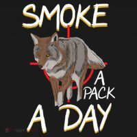 Smoke A Pack A Day Coyote Hunting Jackal Wolf Great Gift Bucket Hat thumb 4