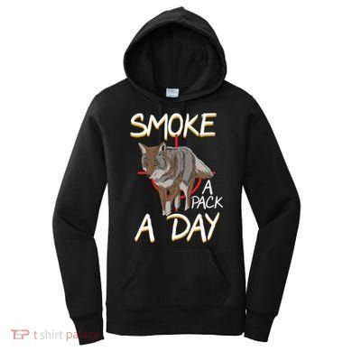 Smoke A Pack A Day Coyote Hunting Jackal Wolf Great Gift Women's Hoodie