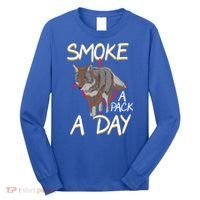Smoke A Pack A Day Coyote Hunting Jackal Wolf Great Gift Long Sleeve Shirt thumb 0