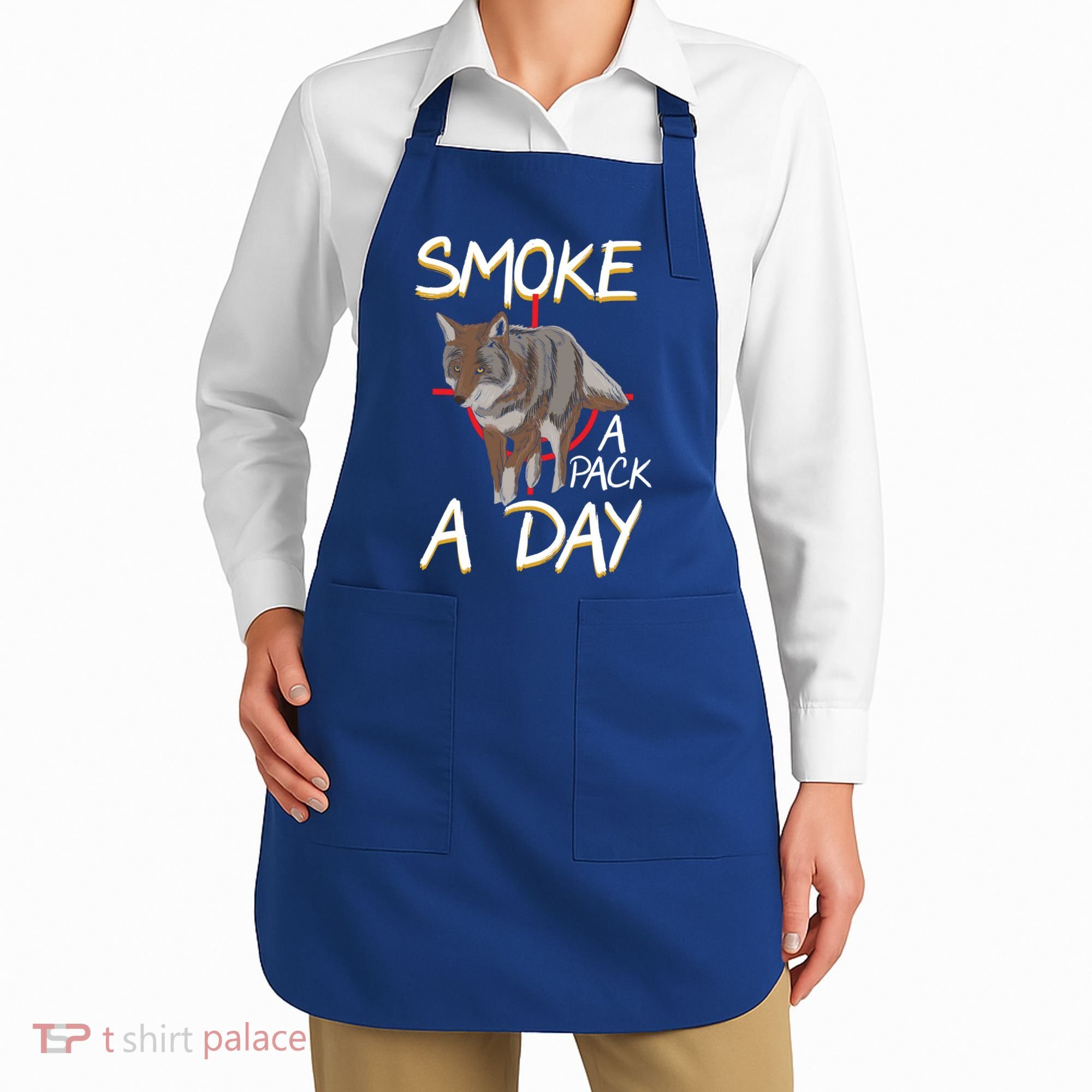Smoke A Pack A Day Coyote Hunting Jackal Wolf Great Gift Apron