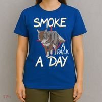 Smoke A Pack A Day Coyote Hunting Jackal Wolf Great Gift T-Shirt thumb 4