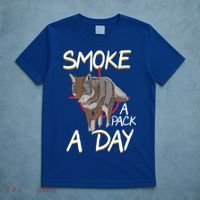 Smoke A Pack A Day Coyote Hunting Jackal Wolf Great Gift T-Shirt thumb 5