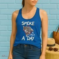 Smoke A Pack A Day Coyote Hunting Jackal Wolf Great Gift Women's Tank Top thumb 2