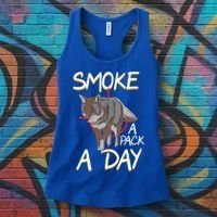 Smoke A Pack A Day Coyote Hunting Jackal Wolf Great Gift Women's Tank Top thumb 3
