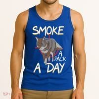 Smoke A Pack A Day Coyote Hunting Jackal Wolf Great Gift Tank Top thumb 3
