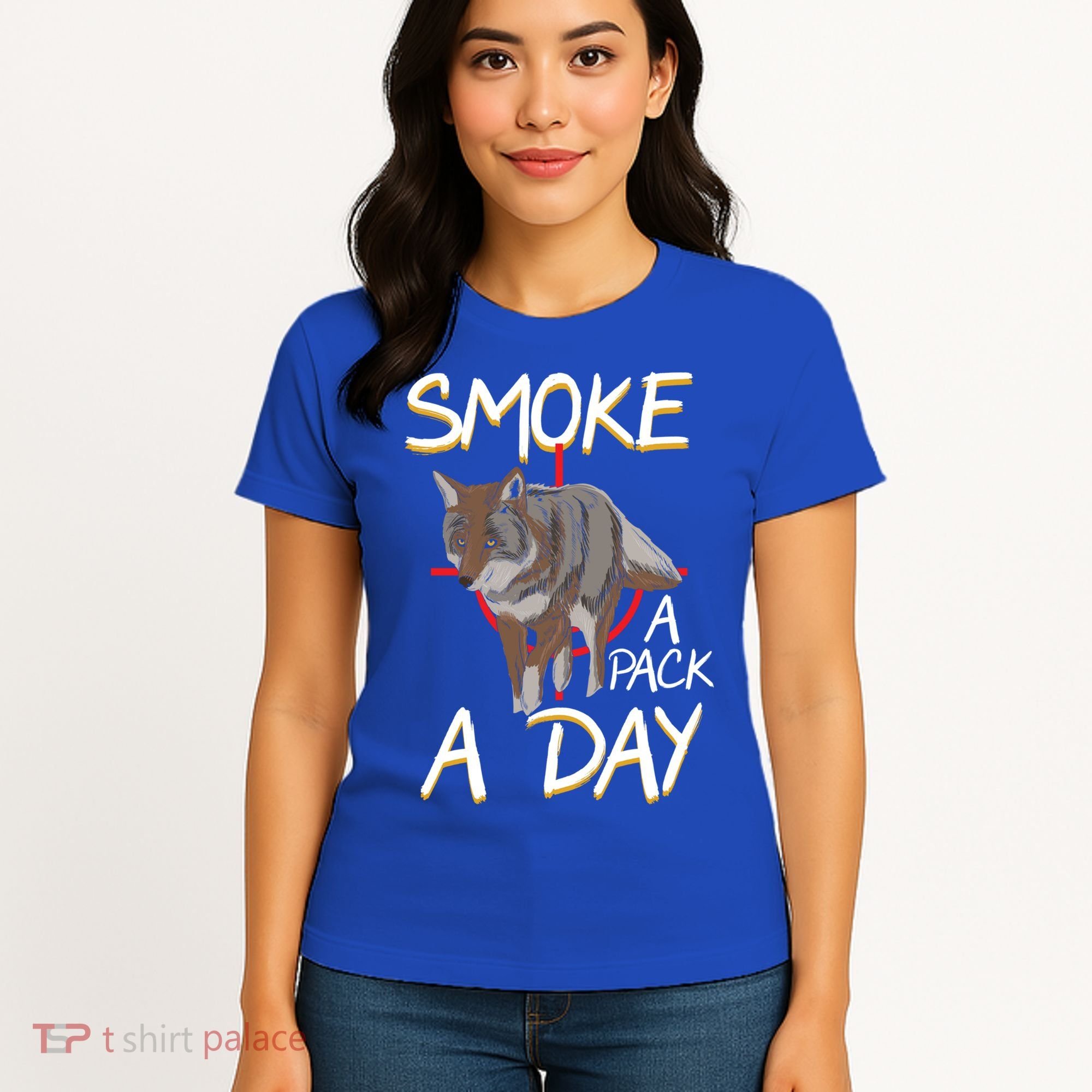 Smoke A Pack A Day Coyote Hunting Jackal Wolf Great Gift Women's T-Shirt