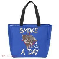 Smoke A Pack A Day Coyote Hunting Jackal Wolf Great Gift Tote Bag thumb 0