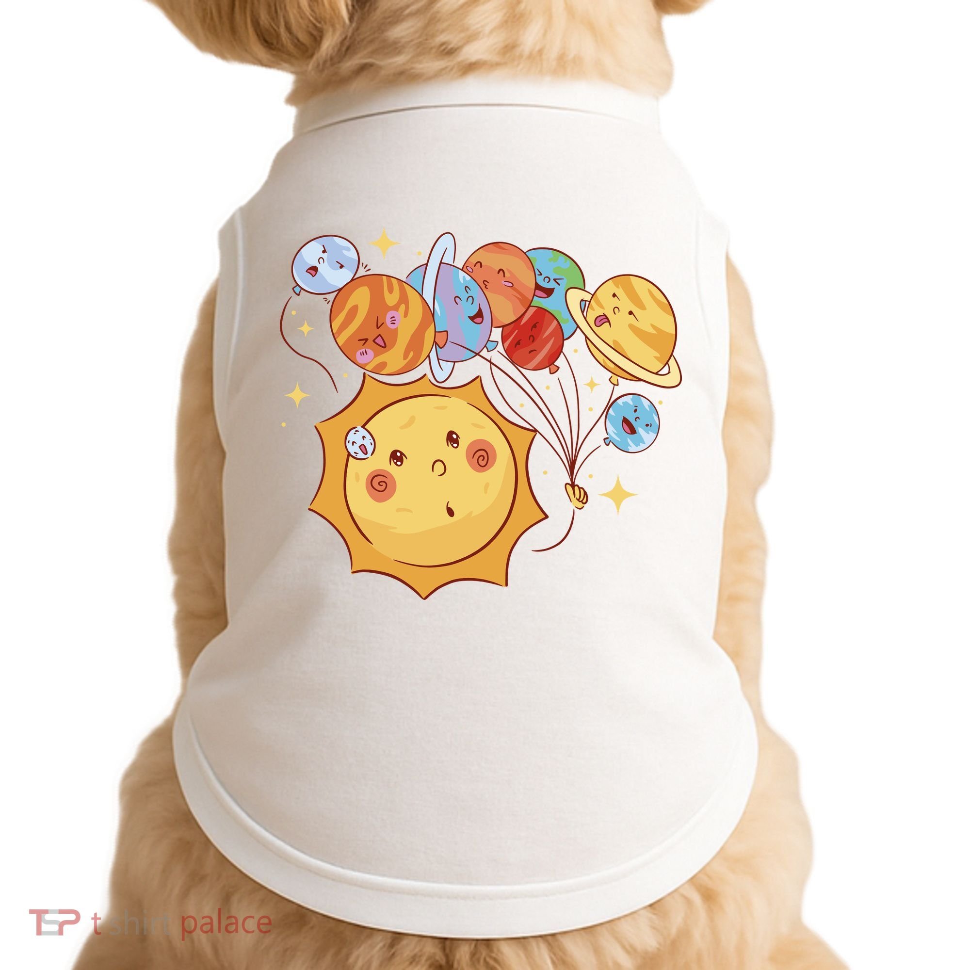 Sun And Planets Cute Galaxy Doggie Tank