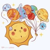 Sun And Planets Cute Galaxy Doggie Tank thumb 4
