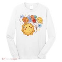 Sun And Planets Cute Galaxy Long Sleeve Shirt thumb 0