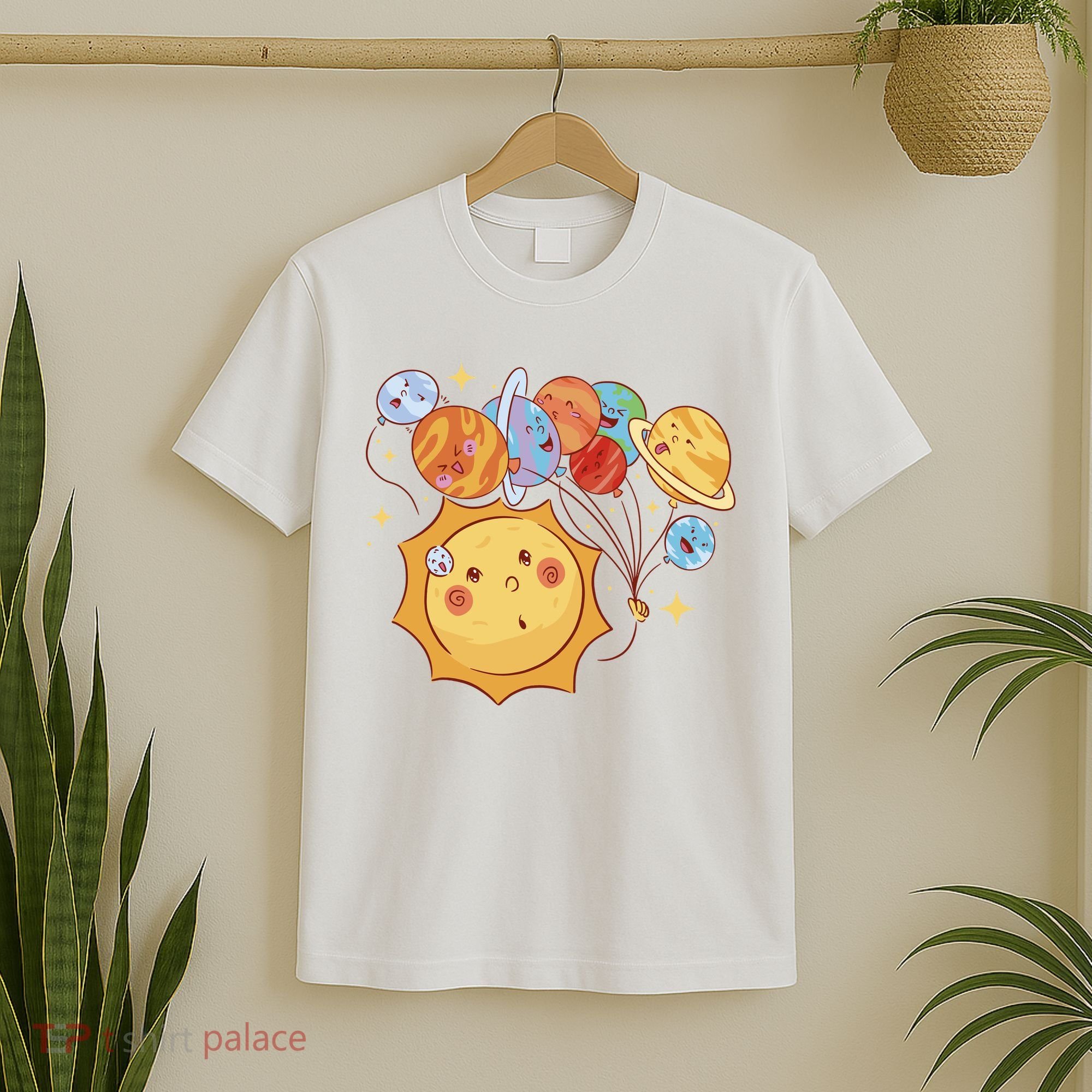 Sun And Planets Cute Galaxy T-Shirt